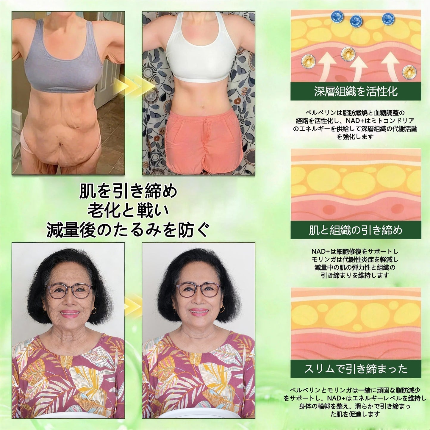 公式旗艦店 /ANGELTRAP®＆NAD+ 10-in-1 ナノ強化フォ【アップグレ一ド版】ー — 肥満、肌のたるみ、糖尿病、睡眠時無呼吸症候群、関節の悩み、その他健康上の懸念にアプローチ🛡️